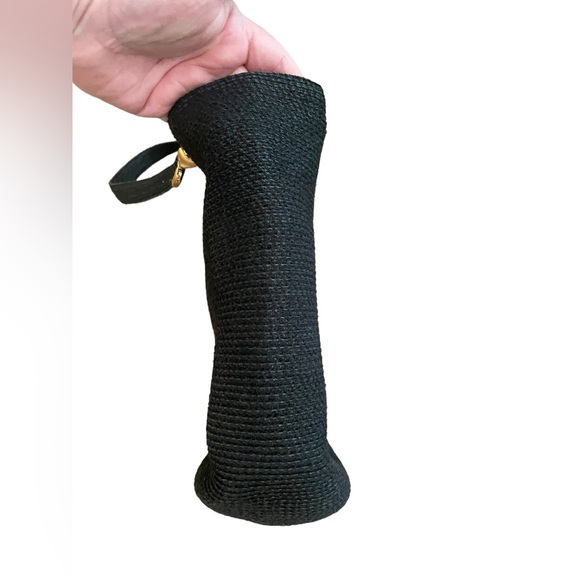 ERIC JAVITS New York Raffia Black Woven Shoulder Handbag - Picture 7 of 14